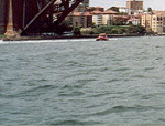 Sailing into Sydney harbour