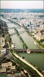 The Seine, from the top of the Eiffel Tower